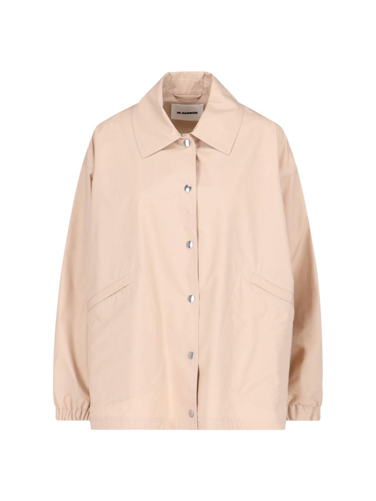 jil sander logo single-breasted jacket