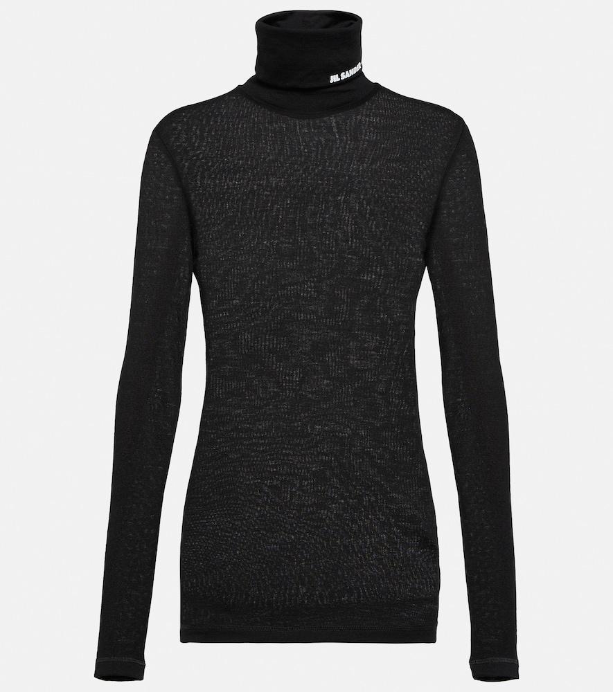 jil sander logo turtleneck sweater