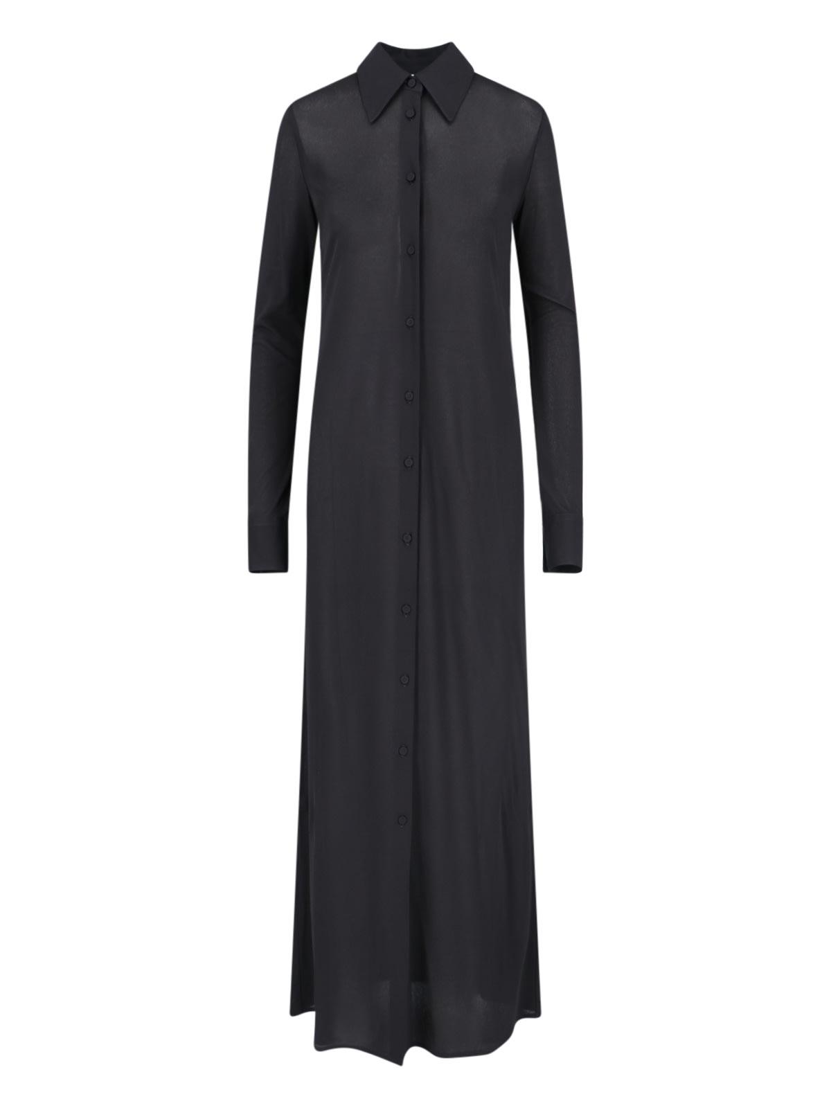 jil sander maxi chemisier dress