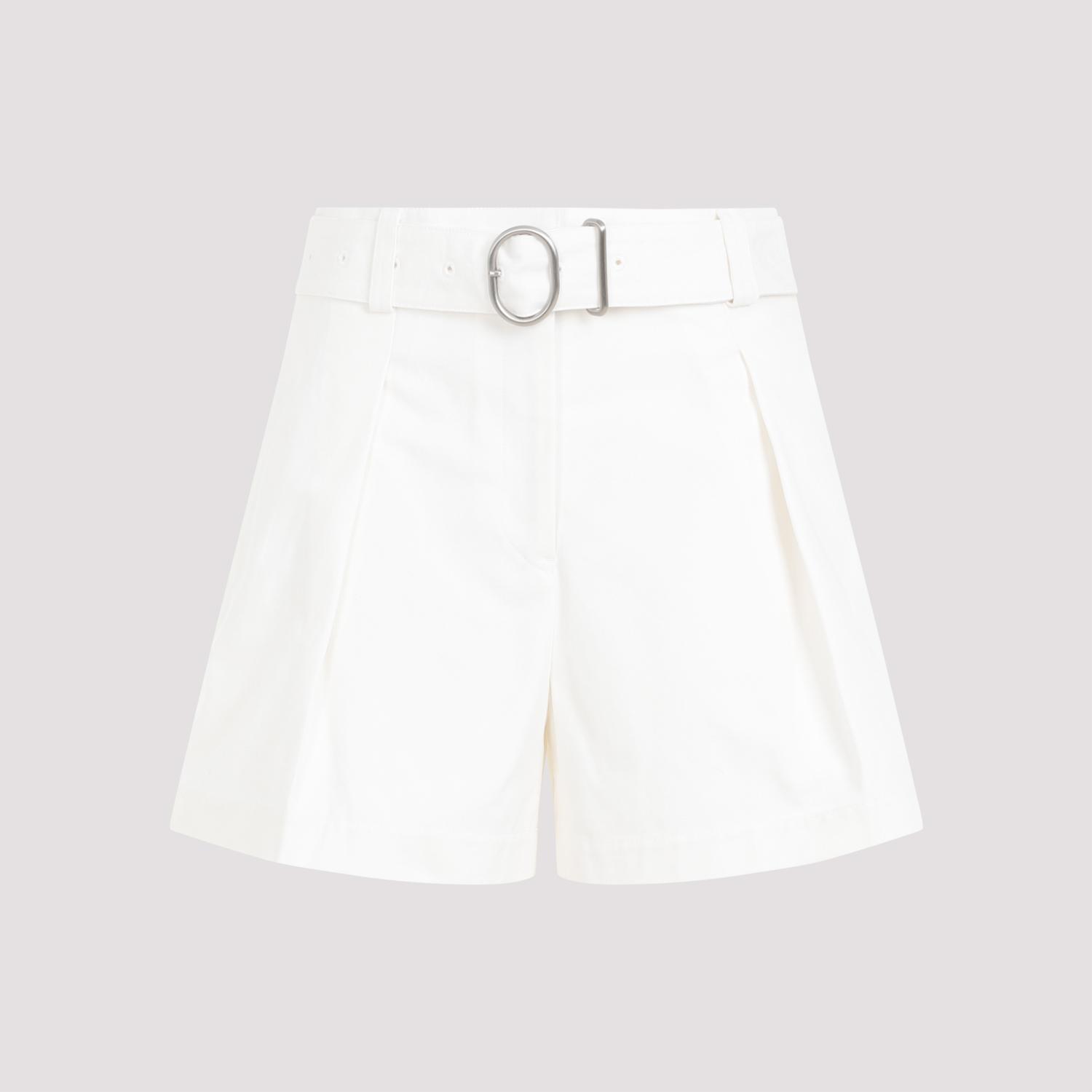 jil sander mid waist shorts nude & neutrals cotton - women