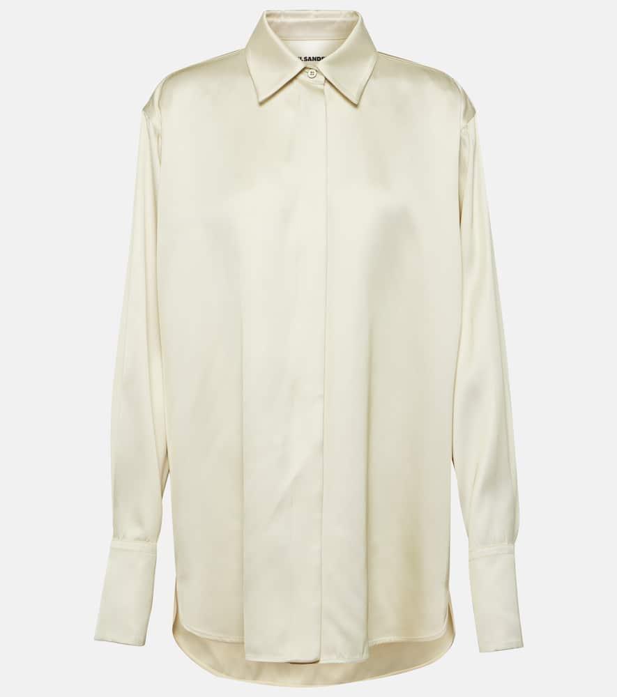 jil sander oversized satin shirt