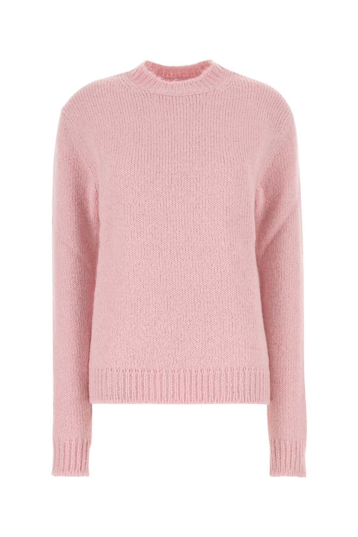 jil sander pink alpaca blend oversize sweater