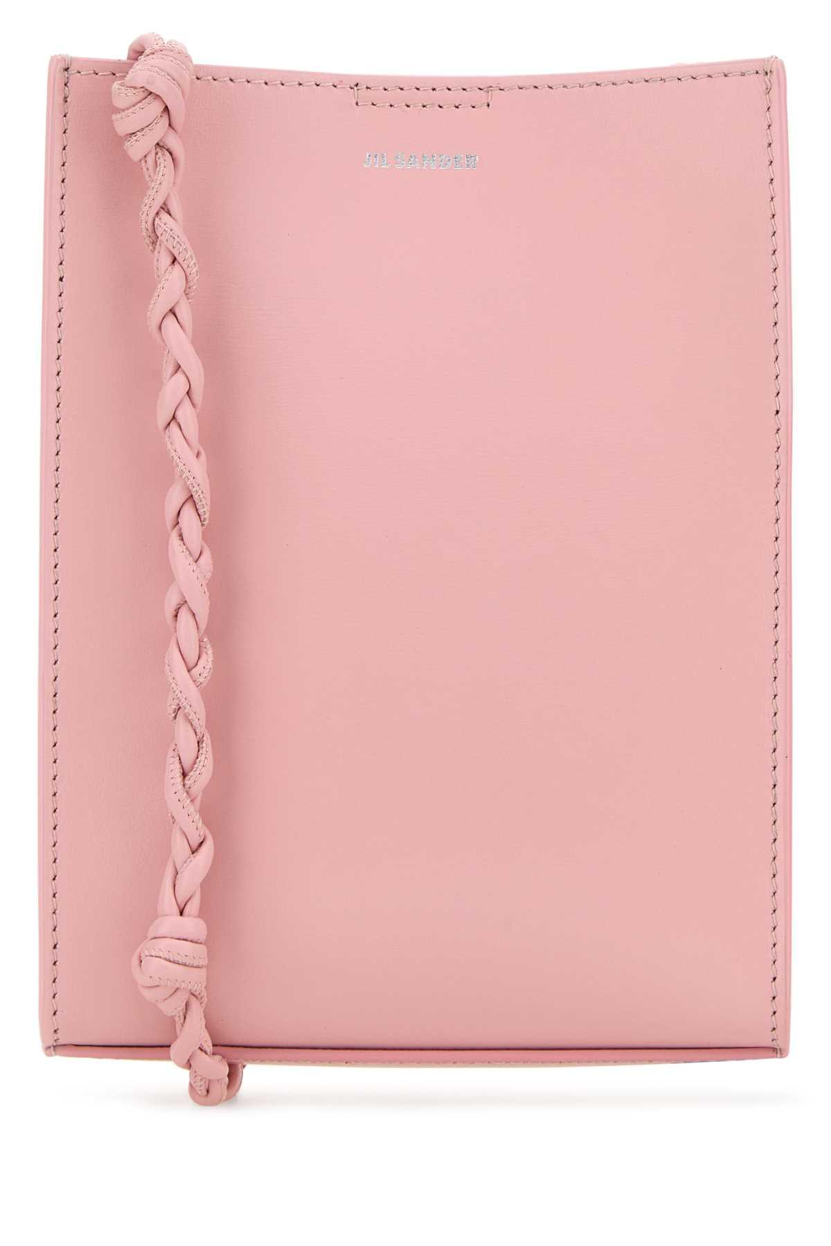 jil sander pink leather small tangle shoulder bag