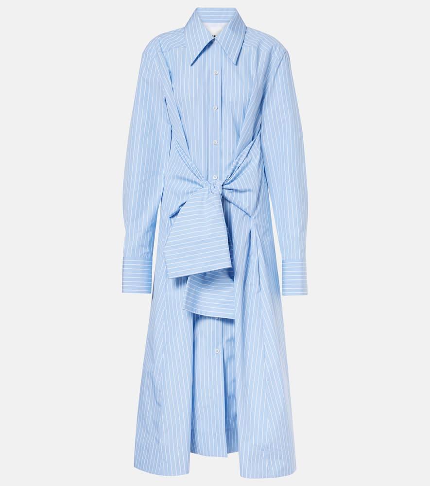 jil sander pinstripe cotton shirt dress