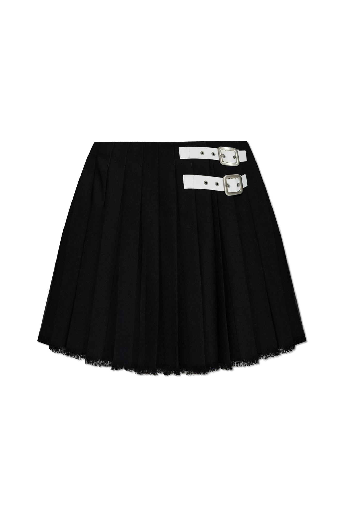 jil sander pleated skirt with `vintage` effect