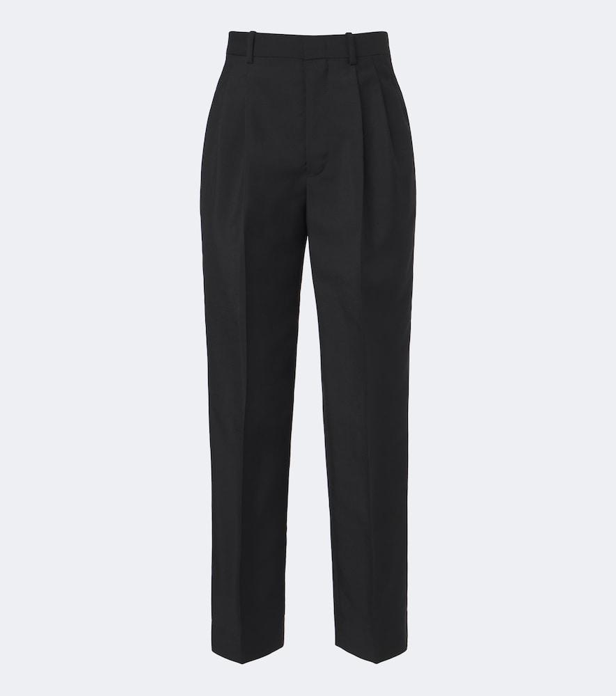 jil sander pleated wool and mohair straight pants