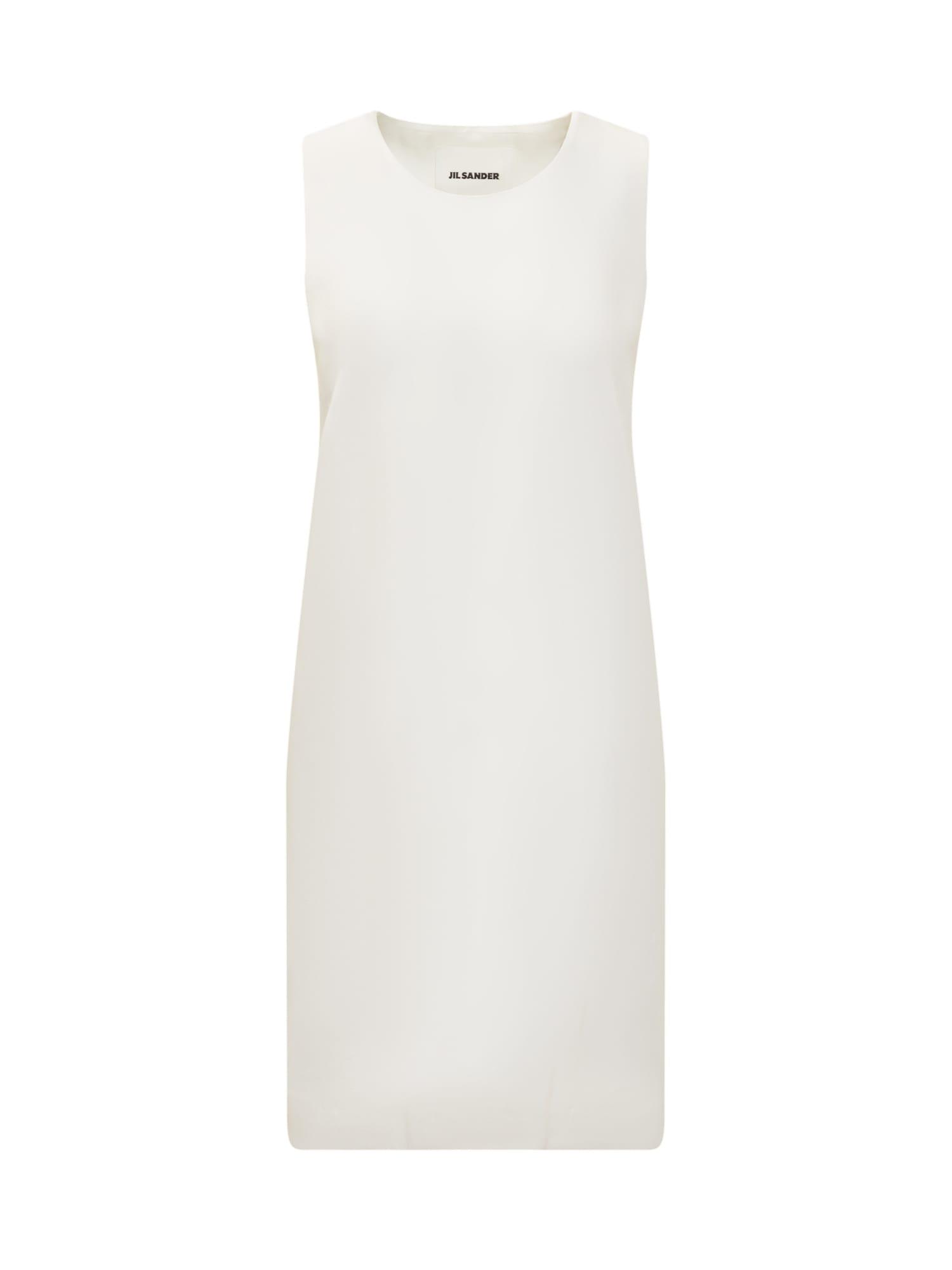 jil sander round neck sleeveless plain dress