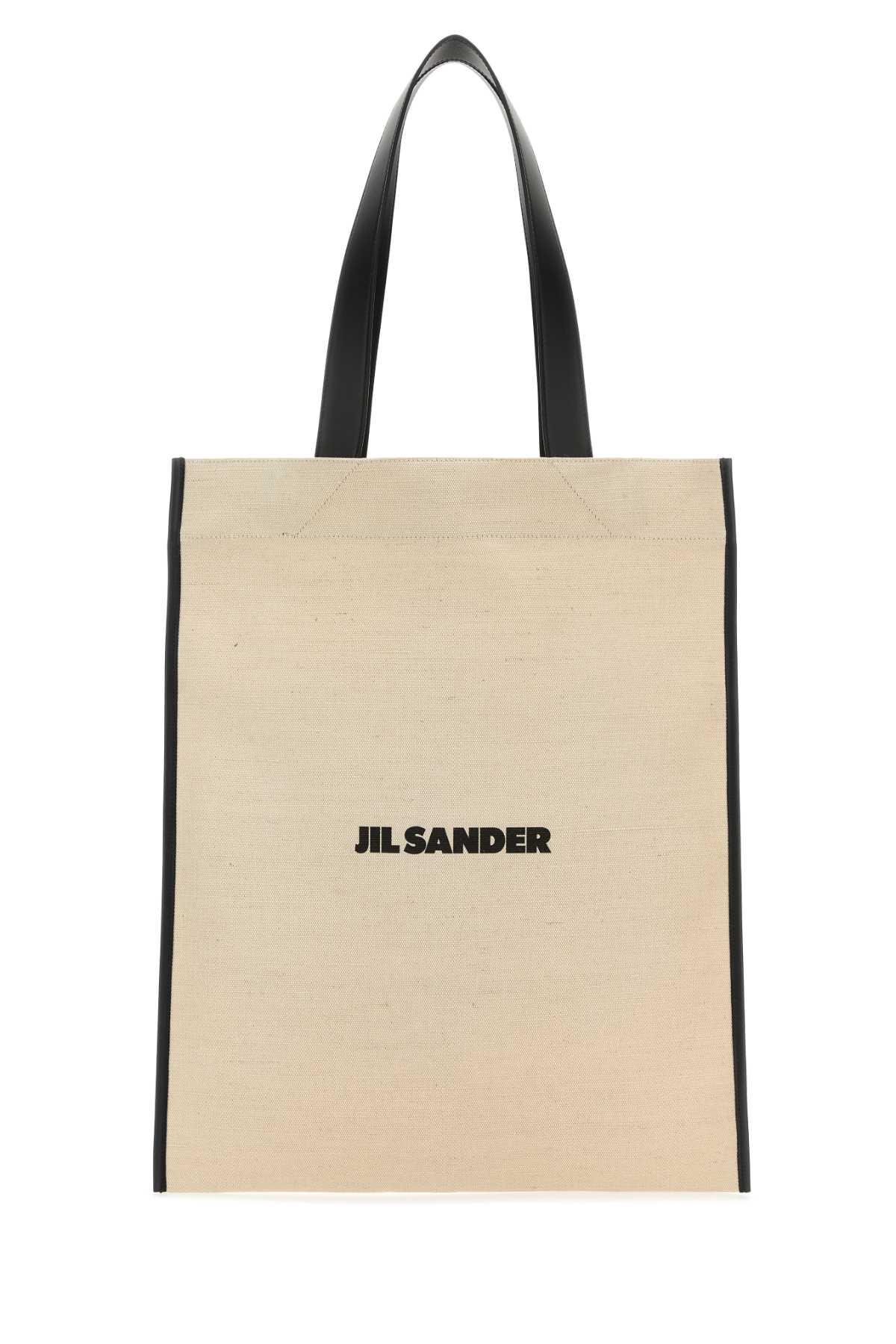 jil sander sand canvas shopping bag