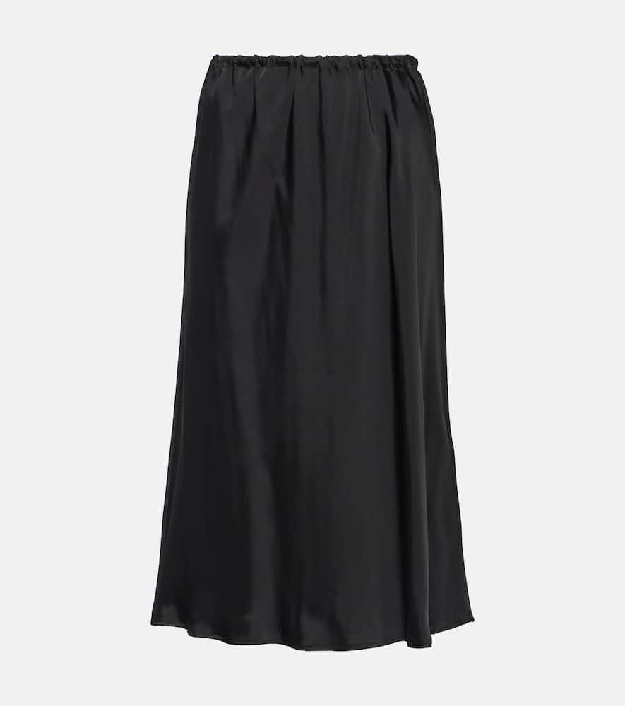 jil sander satin midi skirt