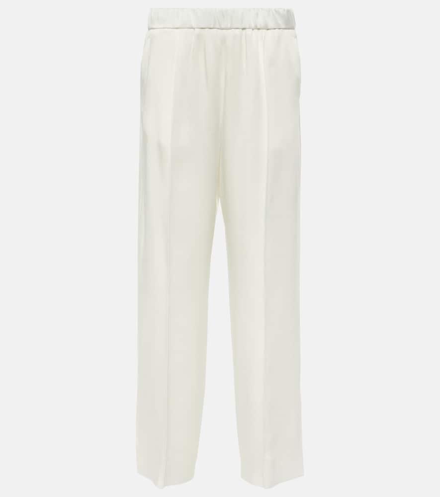 jil sander satin straight pants