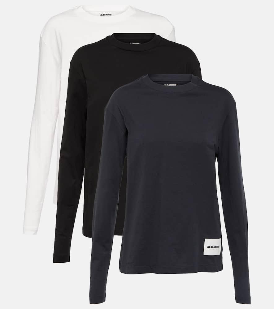 jil sander set of 3 cotton jersey sweatshirts
