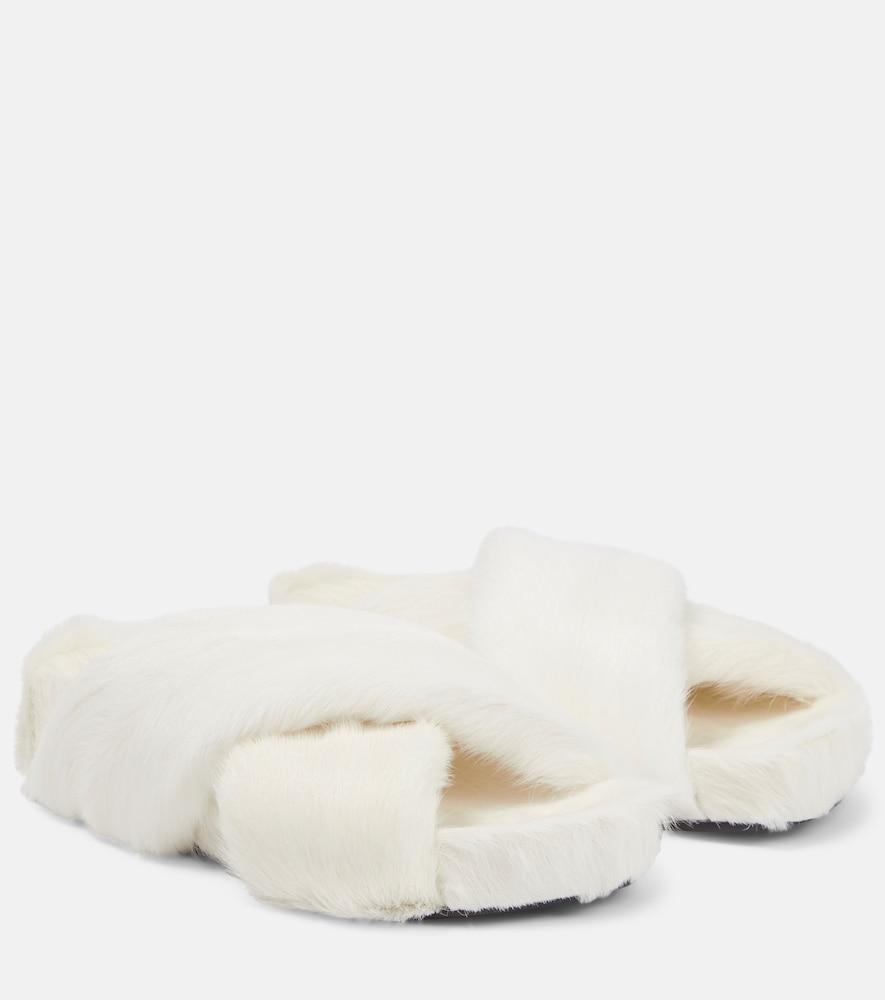 jil sander shearling sandals