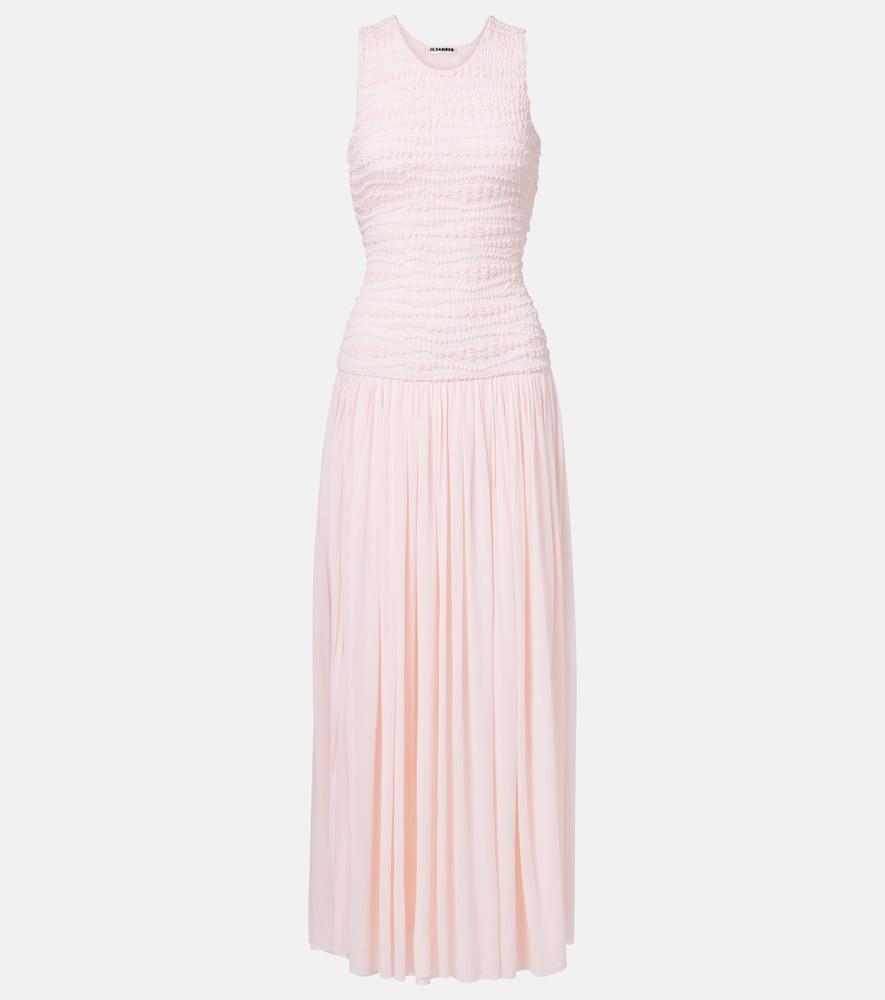 jil sander shirred maxi dress
