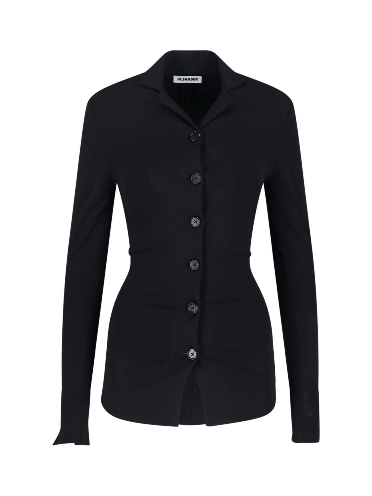 jil sander shirts black viscose - women