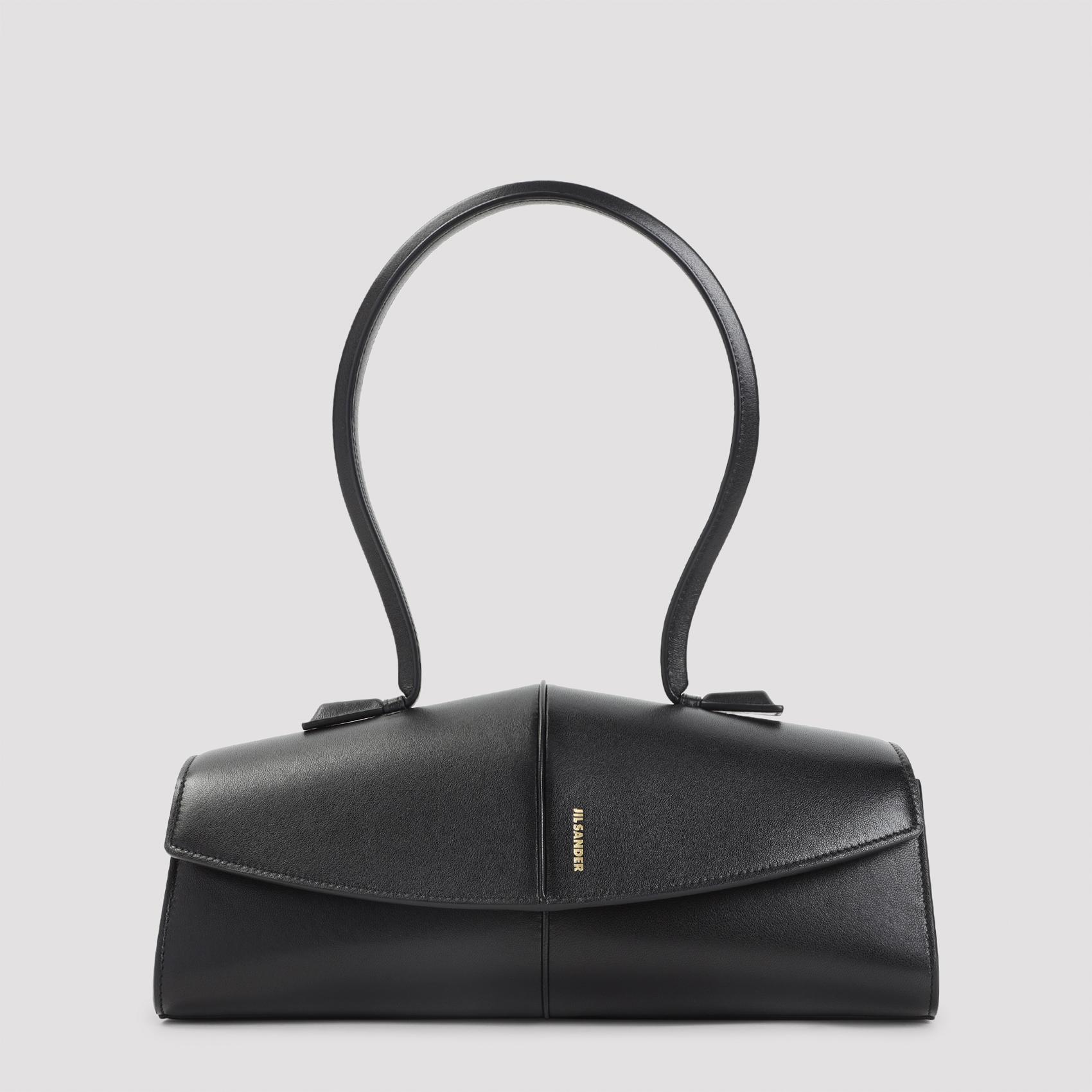 jil sander shoulder bag black ovine leather - women