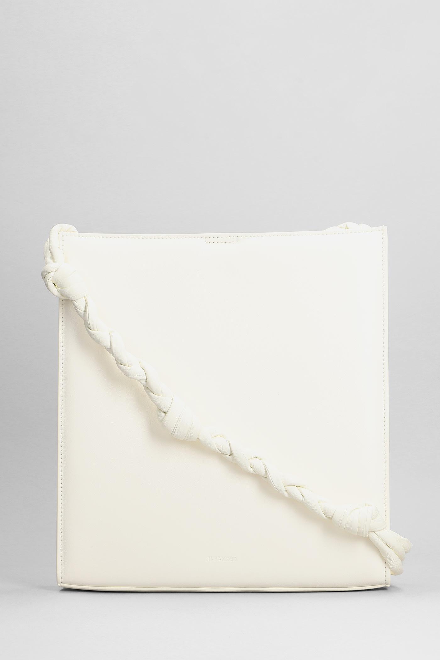 jil sander shoulder bag in white leather