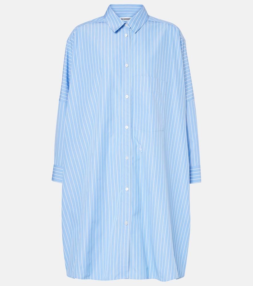 jil sander striped cotton poplin shirt