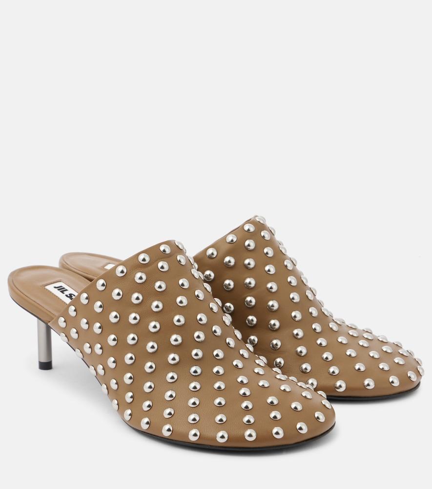 jil sander studded leather mules