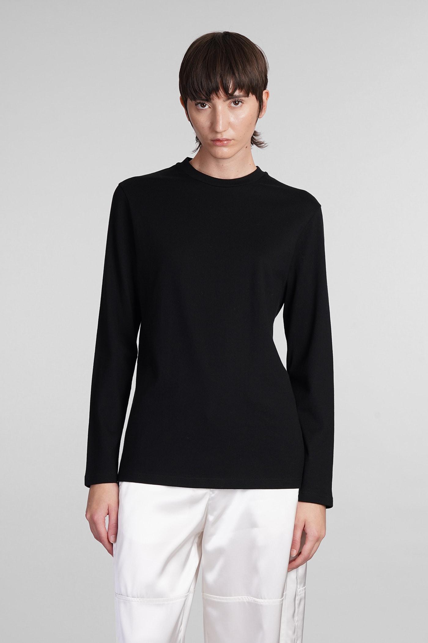 jil sander t-shirt in black cotton