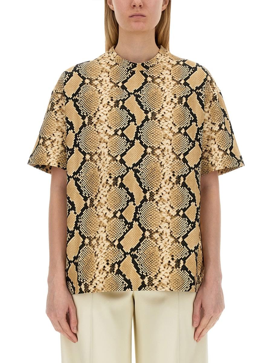 jil sander t-shirt with animal pattern