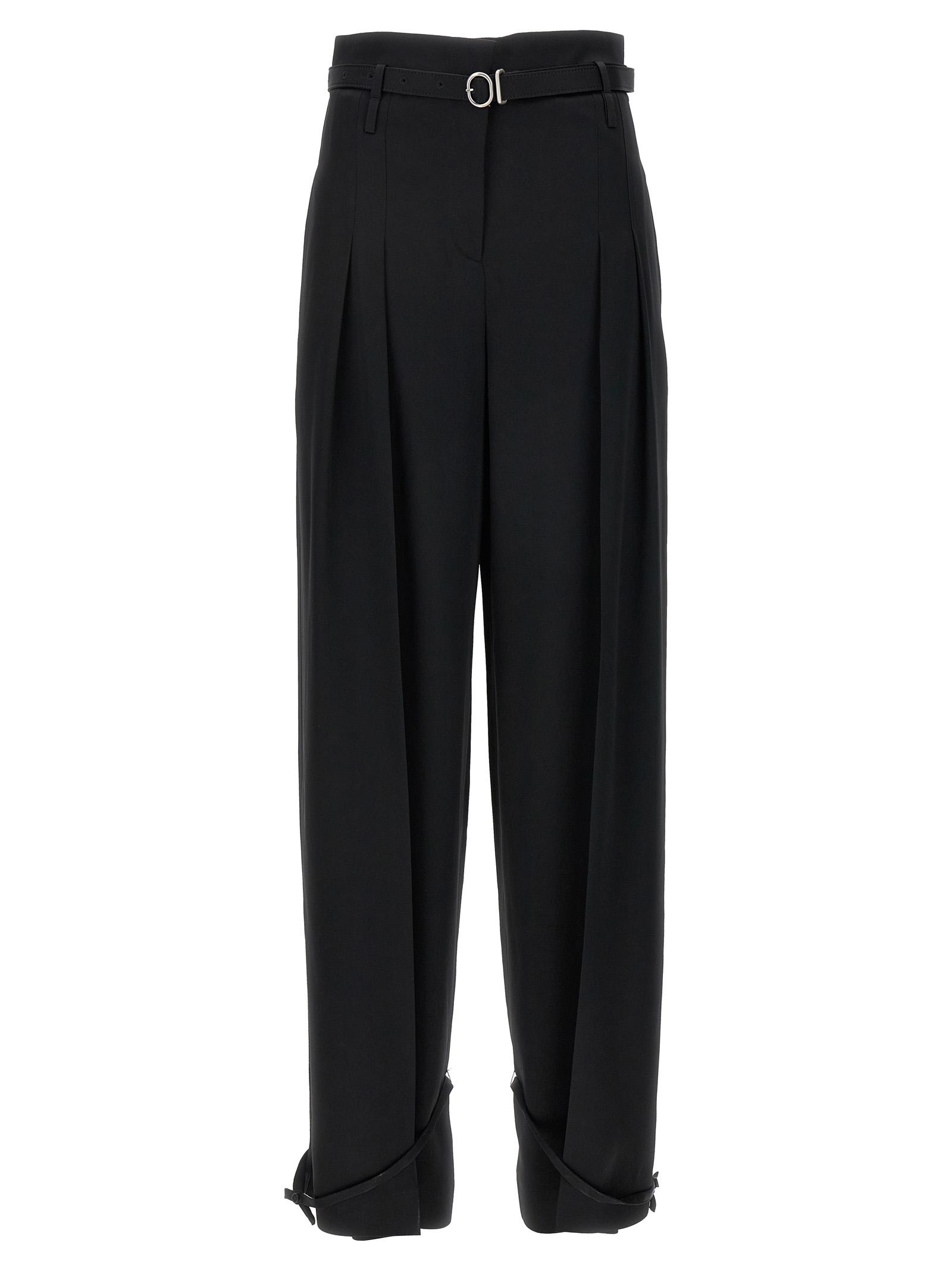 jil sander tailored trousers black acetate pant - women