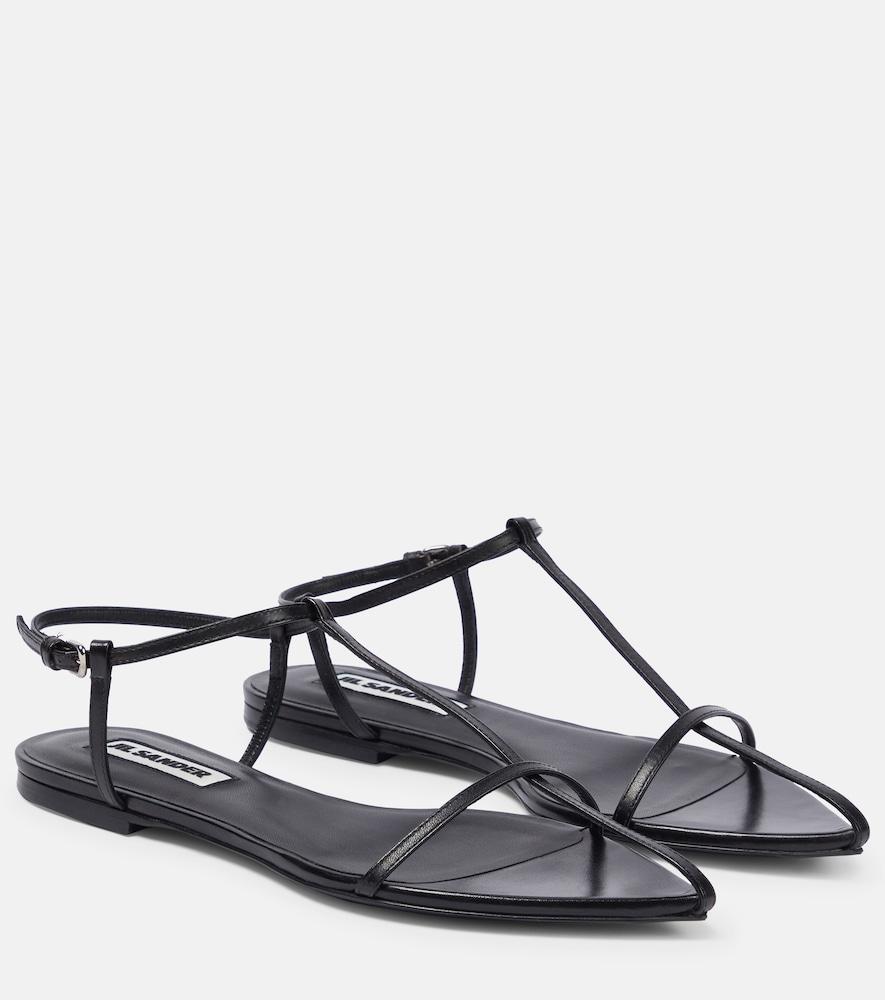 jil sander tripon leather sandals
