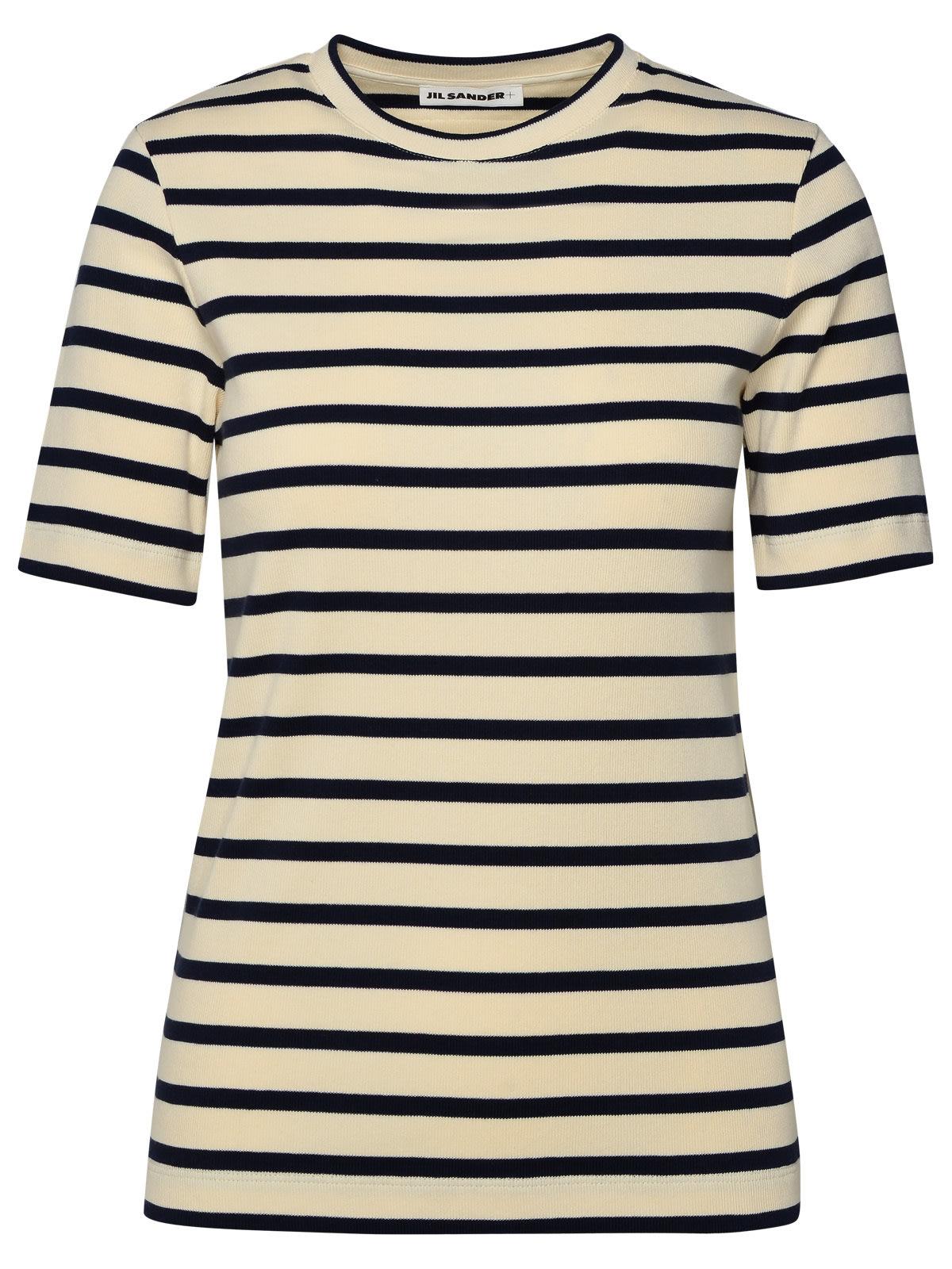 jil sander two-tone cotton t-shirt