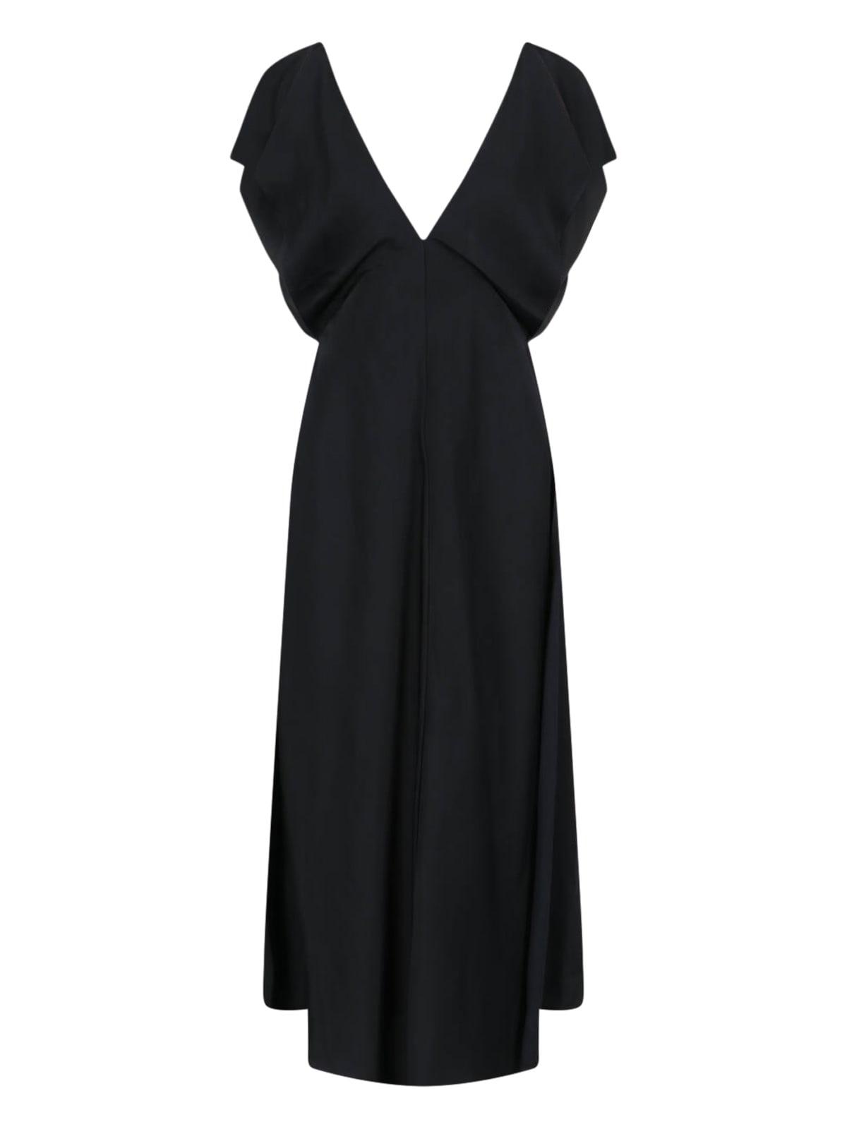 jil sander v-neck maxi dress
