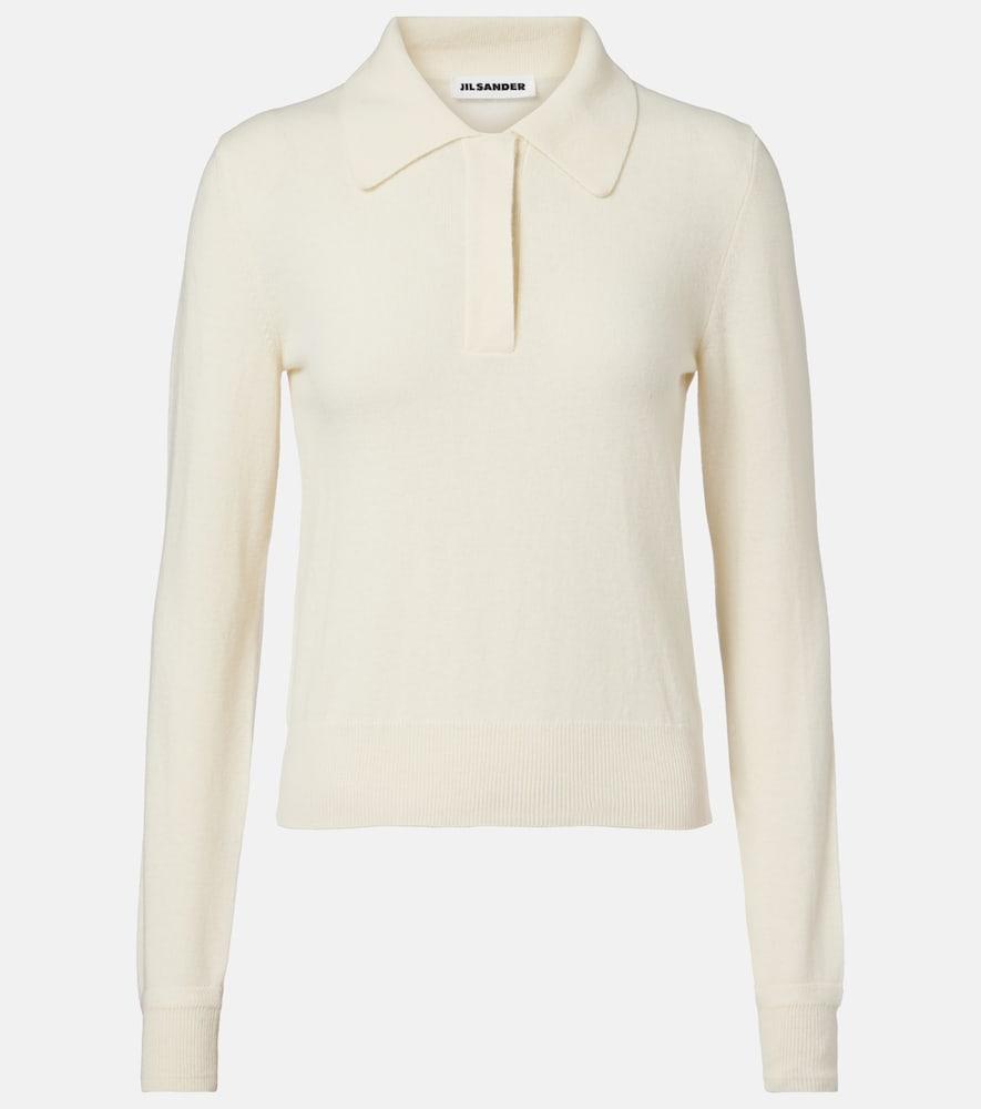 jil sander virgin wool polo sweater