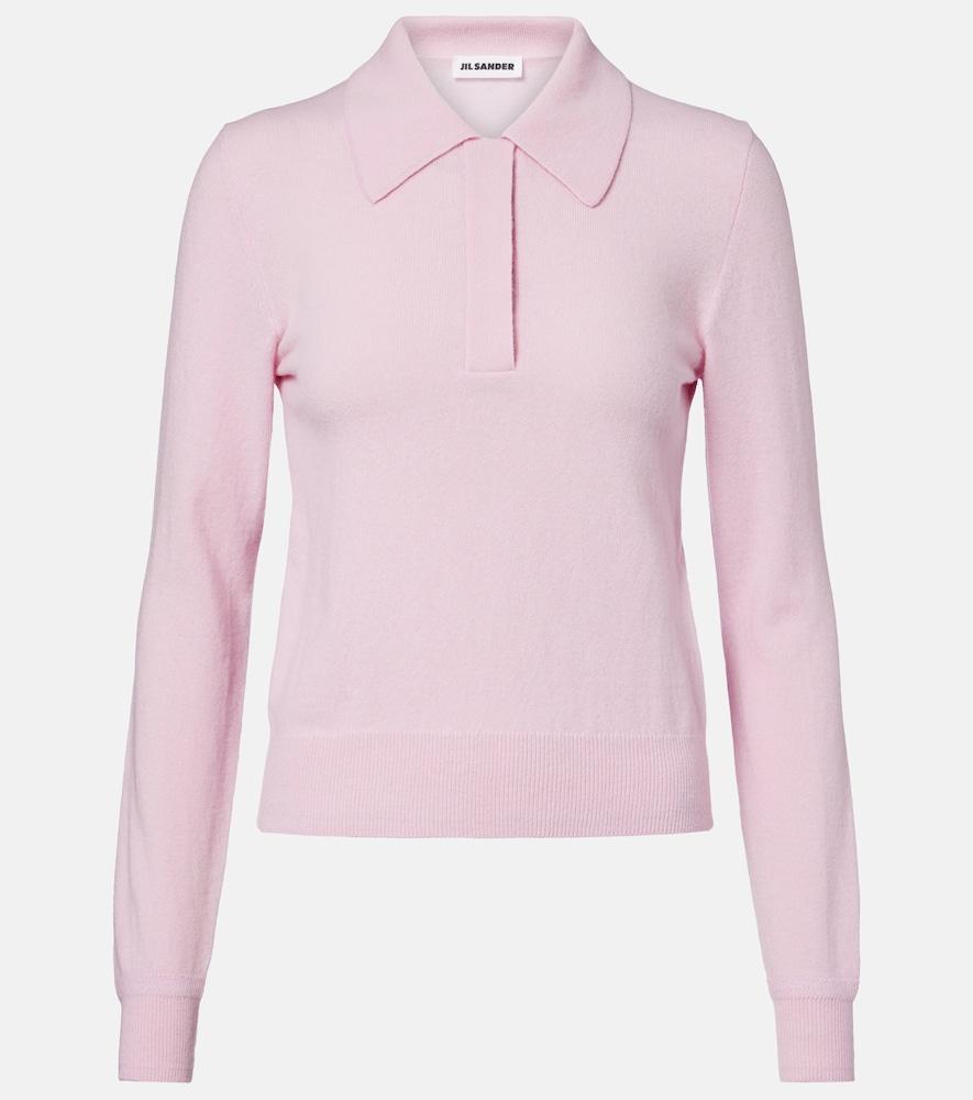jil sander virgin wool polo sweater