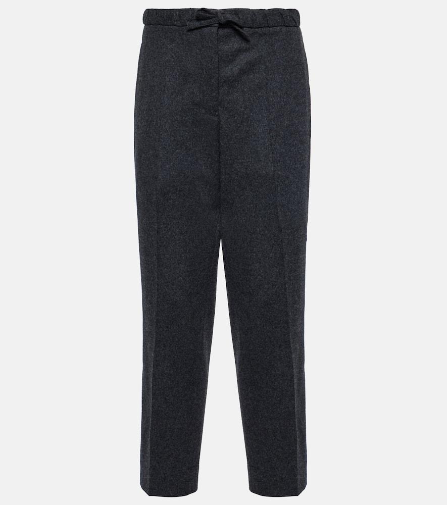 jil sander virgin wool straight pants