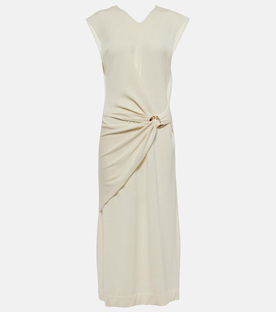 jil sander virgin wool wrap dress
