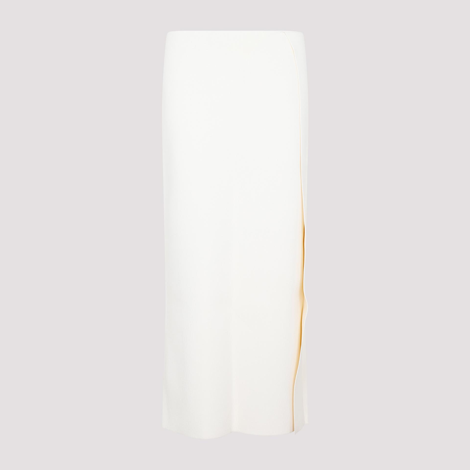jil sander viscose skirt nude & neutrals polyester - women