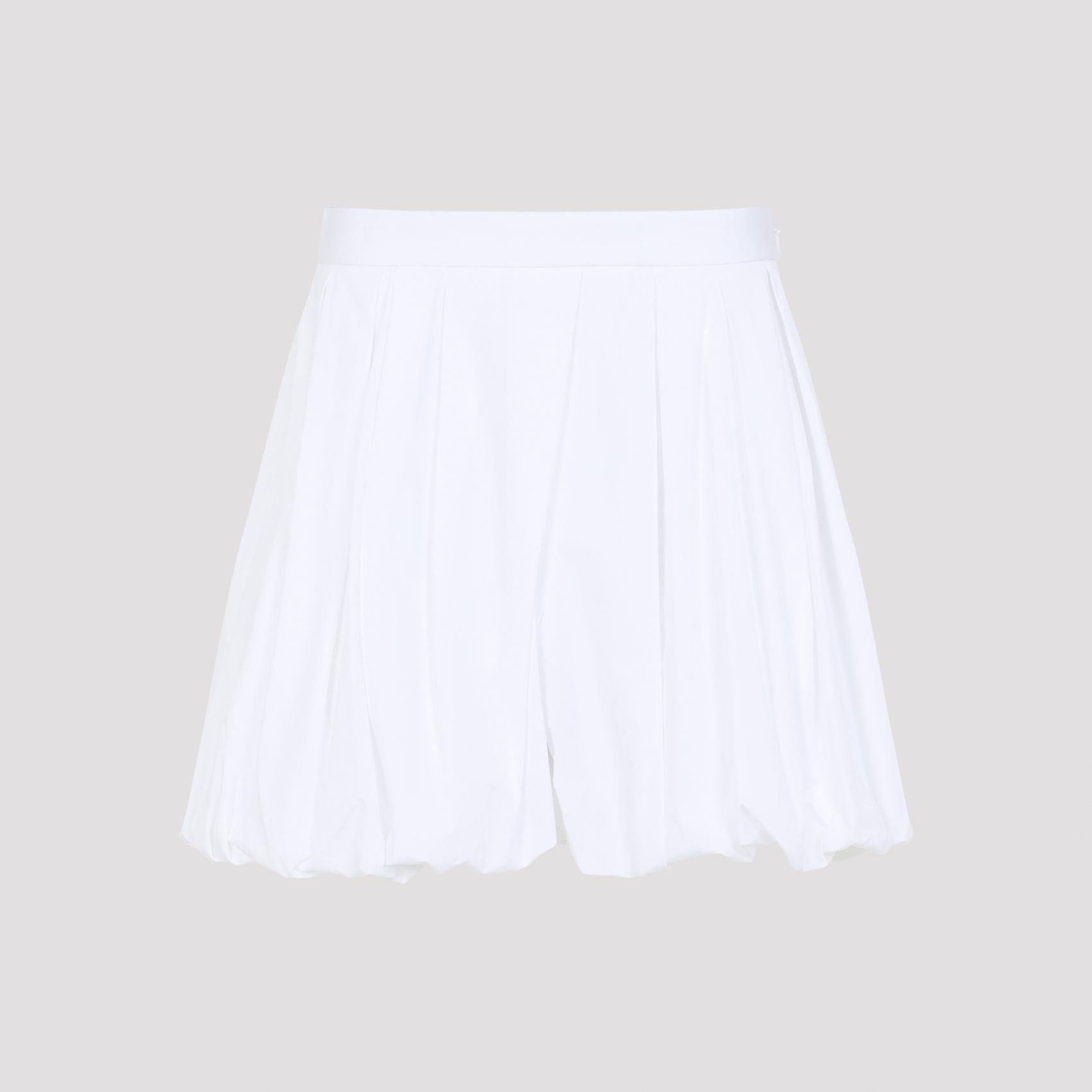 jil sander voluminous bermuda white cotton short - women