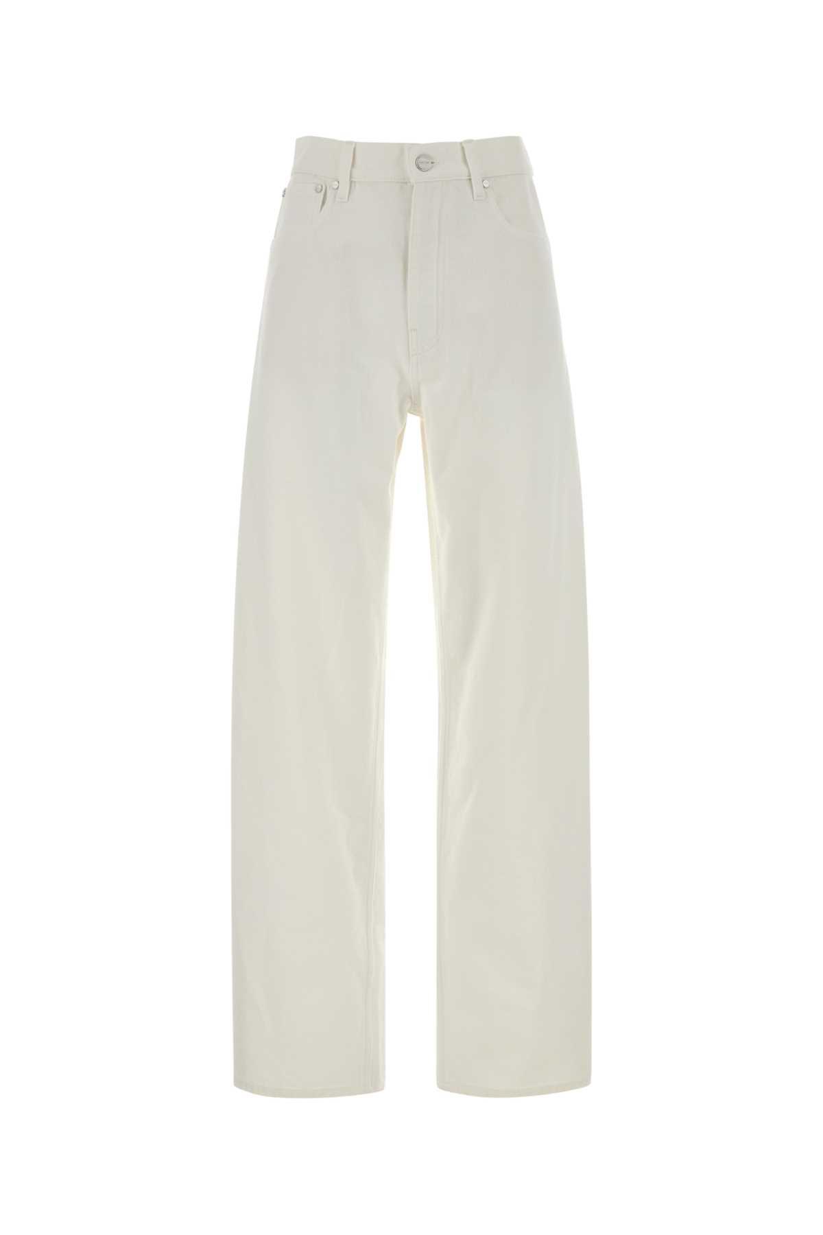 jil sander white denim jeans