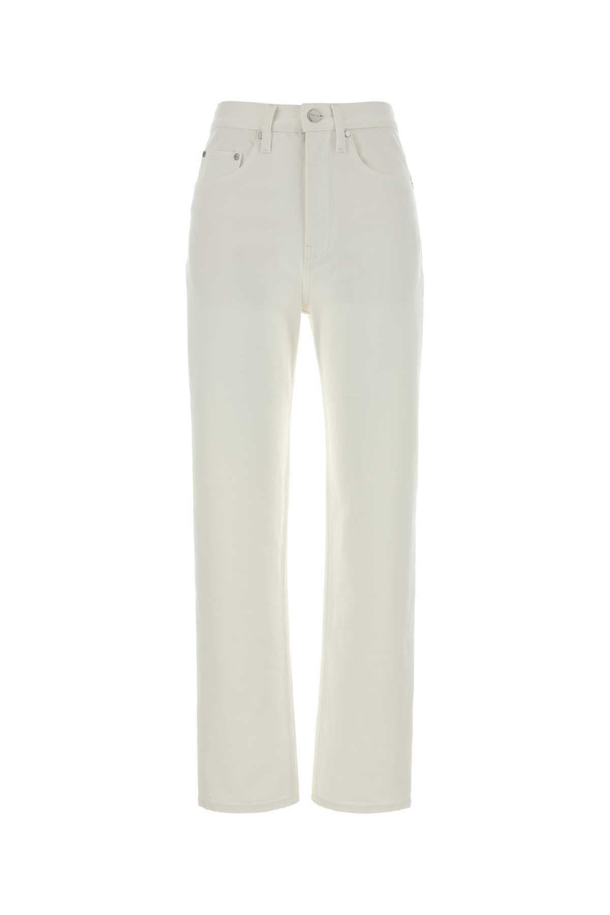 jil sander white denim jeans