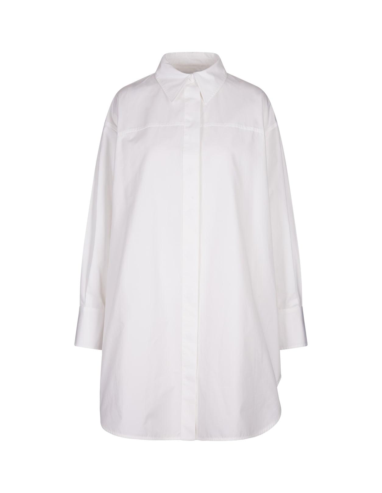 jil sander white poplin shirt dress