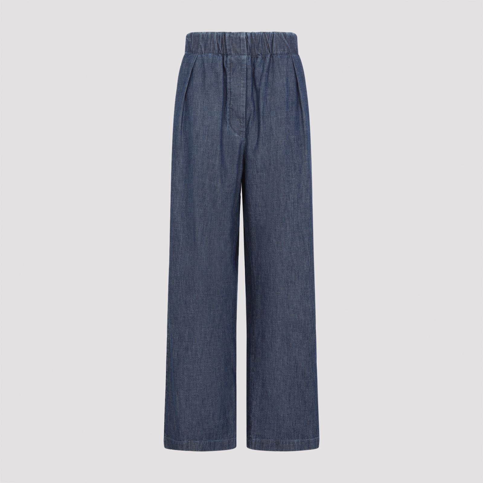 jil sander wide leg elasticated pant