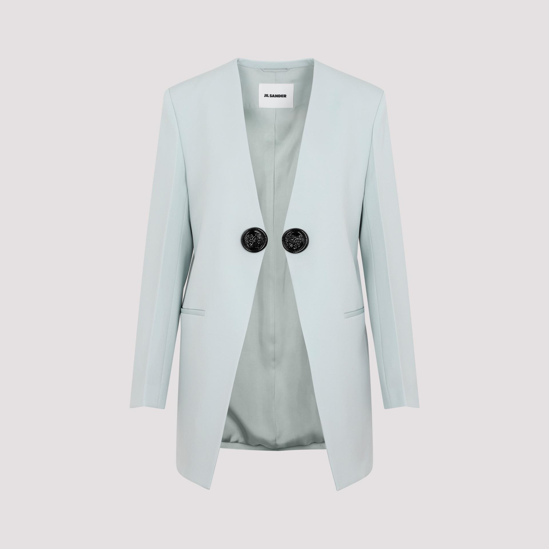 jil sander wool jacket blue - women