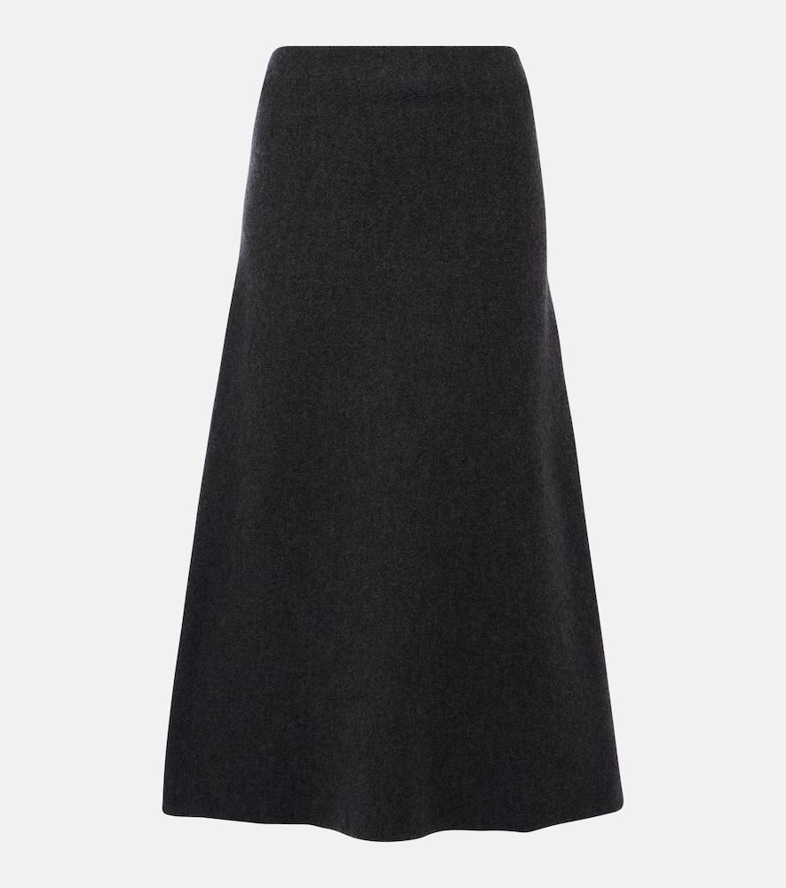 jil sander wool midi skirt
