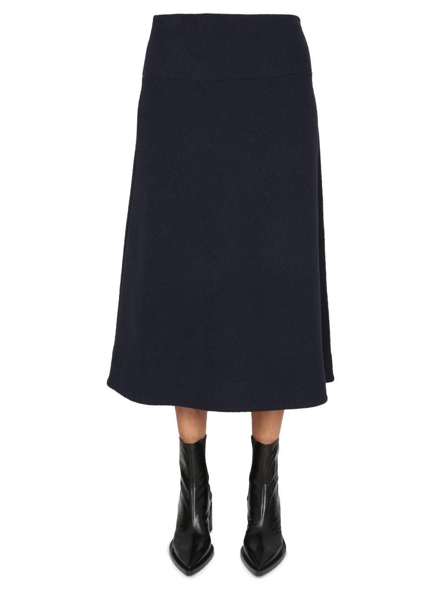 jil sander wool skirt