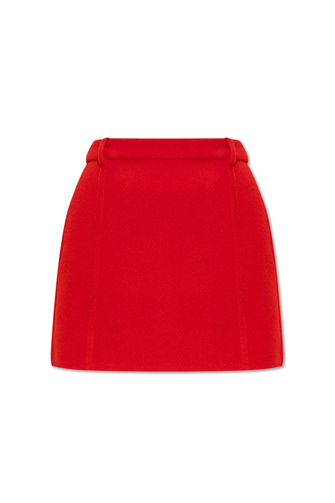 jil sander wool skirt