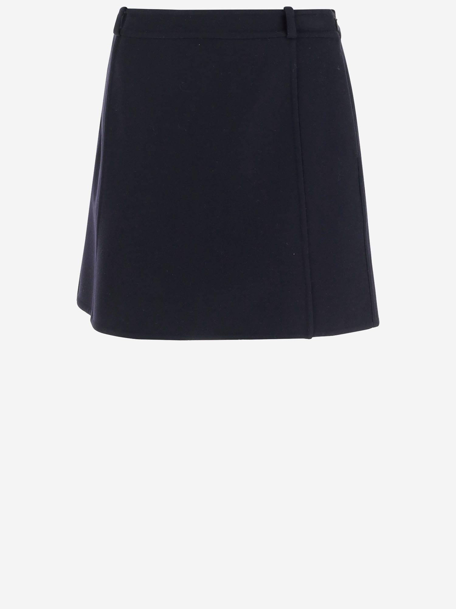 jil sander wool skirt