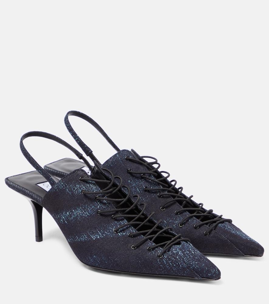 jimmy choo 'x jean paul gaultier corset slingback pumps