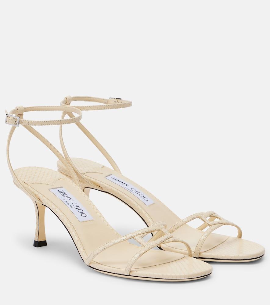jimmy choo 1998 leo 65 leather sandals