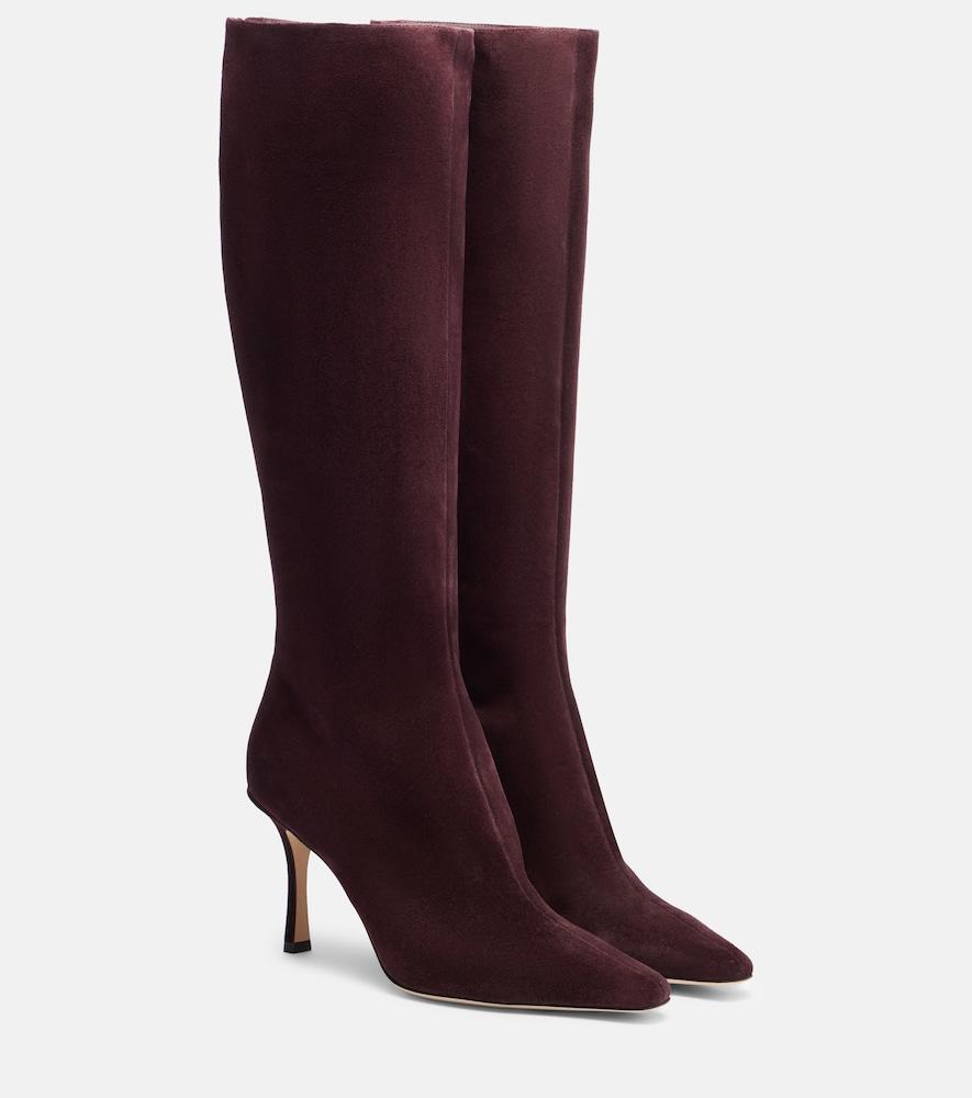 jimmy choo agathe 85 suede knee