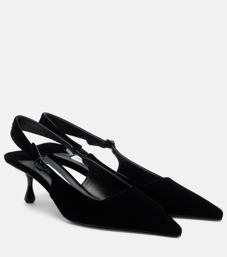 jimmy choo amel velvet slingback pumps