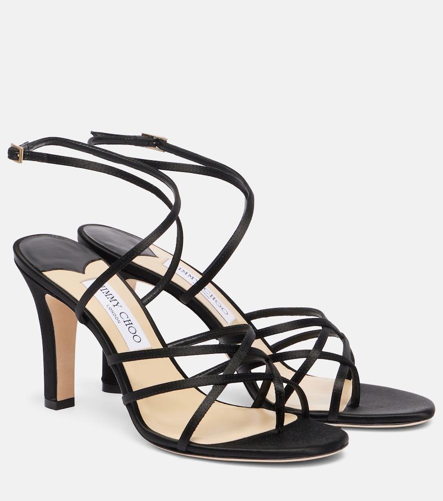 jimmy choo archive strappy 100 satin sandals