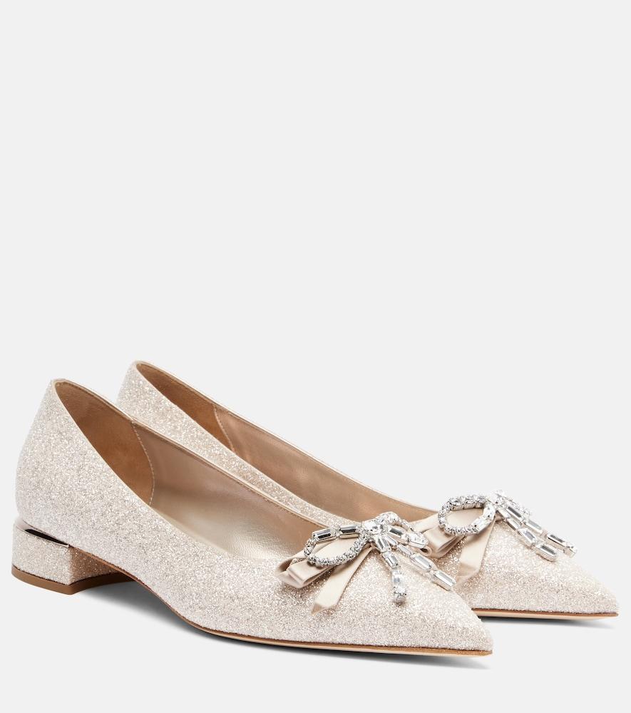 jimmy choo auria embellished ballet flats