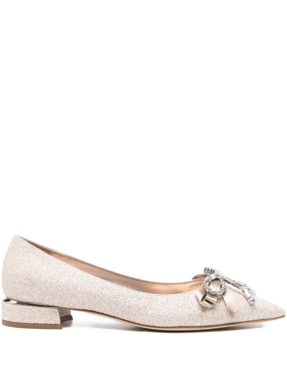 jimmy choo auria leather ballet flats